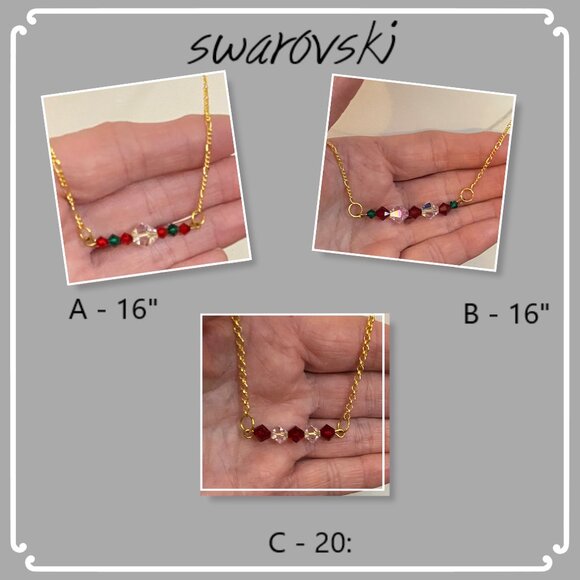 NEW Swarovski Festive Crystal (C) bar necklace - Picture 4 of 4